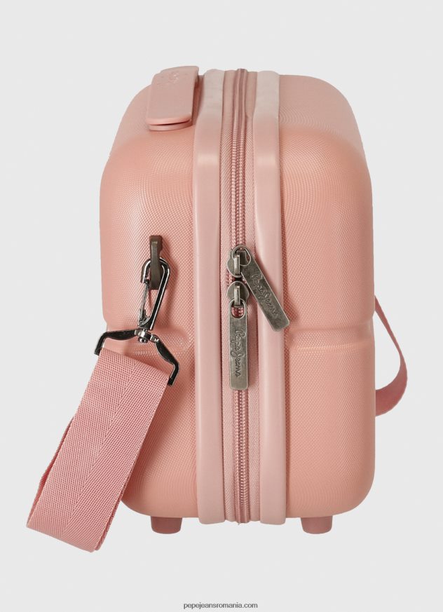 geantă de călătorie cu logo în relief fată Pepe Jeans roz deschis 6Z0R461515 - imagine 3