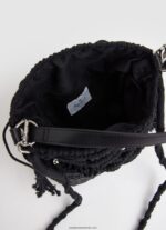 geantă de macrame și paie femei Pepe Jeans negru 6Z0R46741 - imagine 3