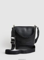 geanta de umar cu maner detasabil femei Pepe Jeans negru 6Z0R46734 - imagine 5