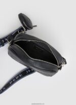 geantă maxi crossbody cu logo în relief femei Pepe Jeans negru 6Z0R46713 - imagine 3