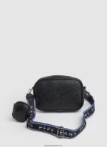 geantă maxi crossbody cu logo în relief femei Pepe Jeans piersică 6Z0R46715 - imagine 5