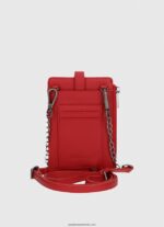geantă mobilă în carouri femei Pepe Jeans studio roșu 6Z0R46728 - imagine 2