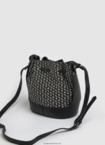 geantă tip găleată din jacquard femei Pepe Jeans negru 6Z0R46730 - imagine 2
