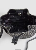 geantă tip găleată din jacquard femei Pepe Jeans negru 6Z0R46730 - imagine 3