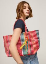 geantă tote din plastic țesut femei Pepe Jeans studio roșu 6Z0R46720