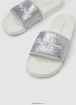 glisor dulce șlapi de plajă femei Pepe Jeans argint perlat 6Z0R46694 - imagine 3