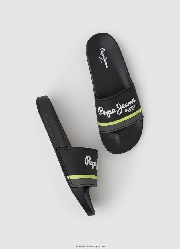glisor portobello beach flip flops bărbați Pepe Jeans negru 6Z0R461261 - imagine 2