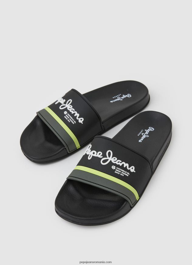 glisor portobello beach flip flops bărbați Pepe Jeans negru 6Z0R461261 - imagine 3