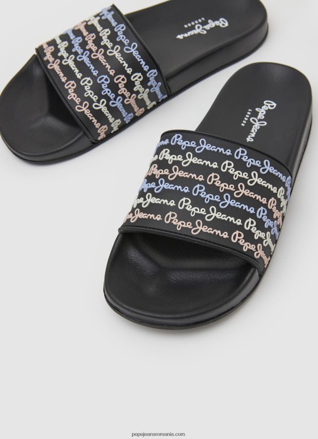 glisor set șlapi de plajă femei Pepe Jeans negru 6Z0R46692 - imagine 3