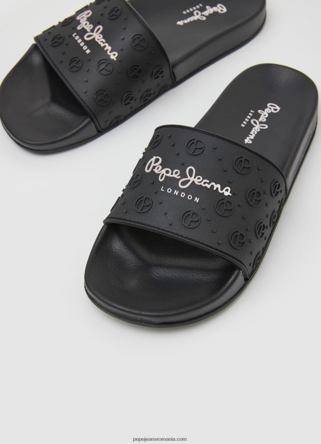 glisor uni șlapi de plajă femei Pepe Jeans negru 6Z0R46690 - imagine 3