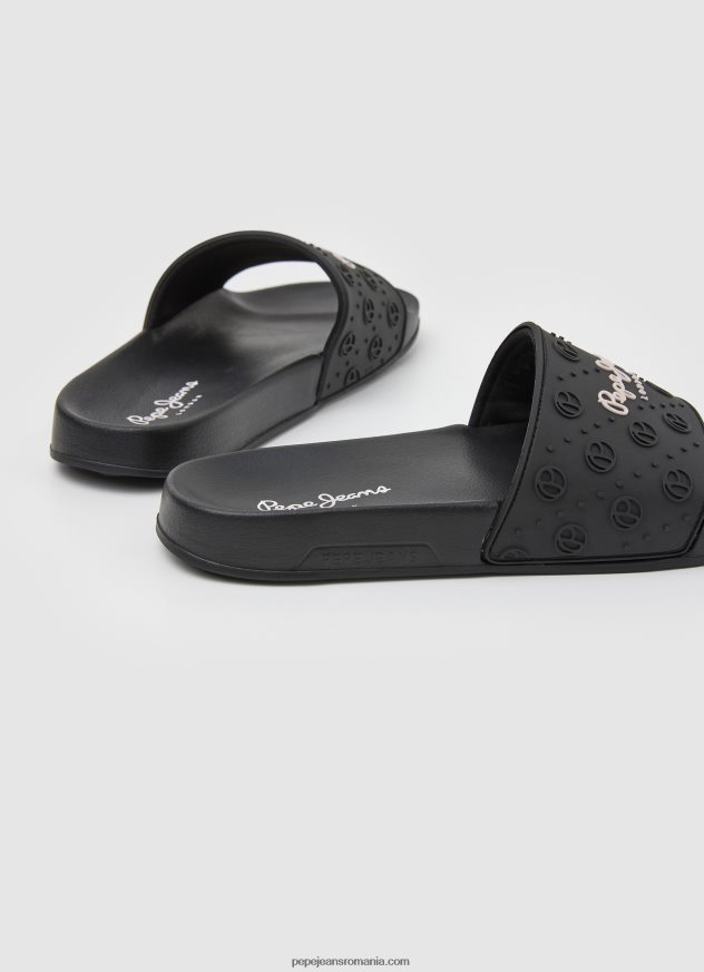 glisor uni șlapi de plajă femei Pepe Jeans negru 6Z0R46690 - imagine 4