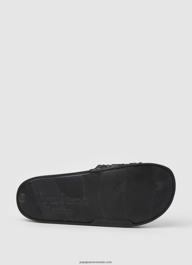 glisor uni șlapi de plajă femei Pepe Jeans negru 6Z0R46690 - imagine 5