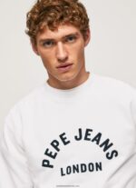 hanorac cu logo imprimat bărbați Pepe Jeans alb 6Z0R46901 - imagine 3