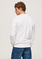 hanorac cu logo imprimat bărbați Pepe Jeans alb 6Z0R46901 - imagine 4