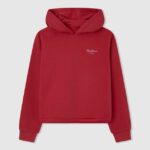 hanorac din bumbac fată Pepe Jeans studio roșu 6Z0R461412