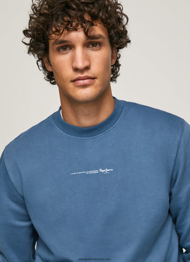 hanorac din bumbac imprimat cu logo bărbați Pepe Jeans jarman 6Z0R46907 - imagine 3