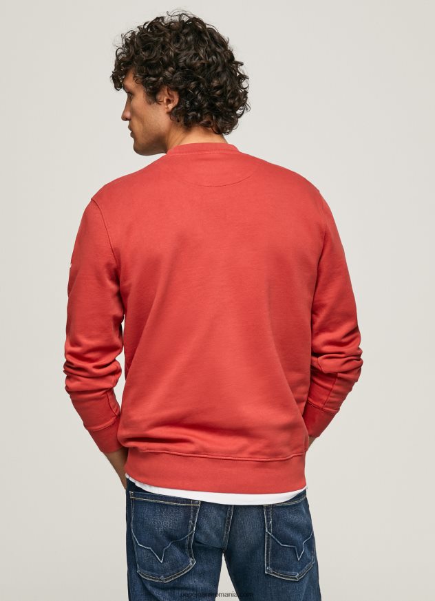 hanorac din bumbac imprimat cu logo bărbați Pepe Jeans studio roșu 6Z0R46906 - imagine 4