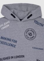 hanorac din bumbac reglabil băiat Pepe Jeans marnă cenușie 6Z0R461587 - imagine 3