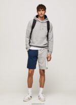 hanorac din bumbac reglabil bărbați Pepe Jeans marnă cenușie 6Z0R46896 - imagine 2