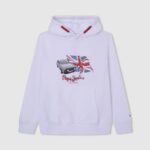 hanorac imprimat cu logo băiat Pepe Jeans alb 6Z0R461585