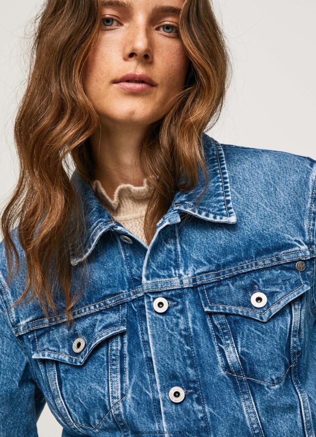 jachetă de denim cu potrivire obișnuită femei Pepe Jeans denim 6Z0R4697 - imagine 3