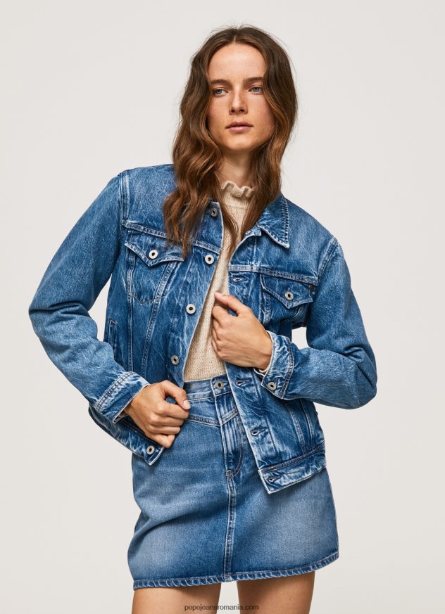 jachetă de denim cu potrivire obișnuită femei Pepe Jeans denim 6Z0R4697 - imagine 1