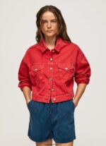 jachetă de denim cu potrivire obișnuită femei Pepe Jeans studio roșu 6Z0R46141 - imagine 2