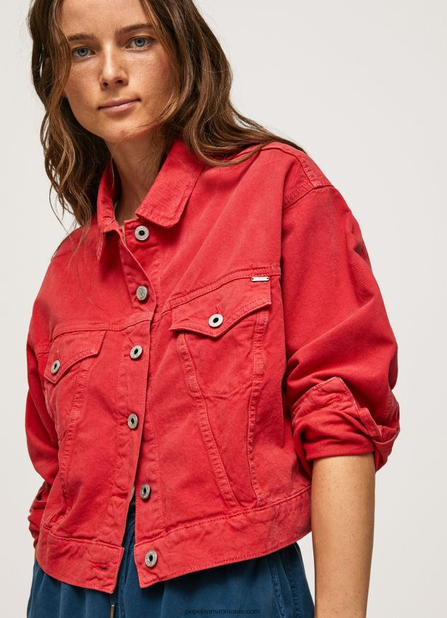 jacheta_de_denim_cu_potrivire_obisnuita_femei_pepe_jeans_studio_rosu_6z0r46141.jpg jachetă de denim cu potrivire obișnuită femei Pepe Jeans studio roșu 6Z0R46141 - imagine 1