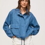 jachetă de in, cu potrivire relaxată femei Pepe Jeans cambray 6Z0R46128