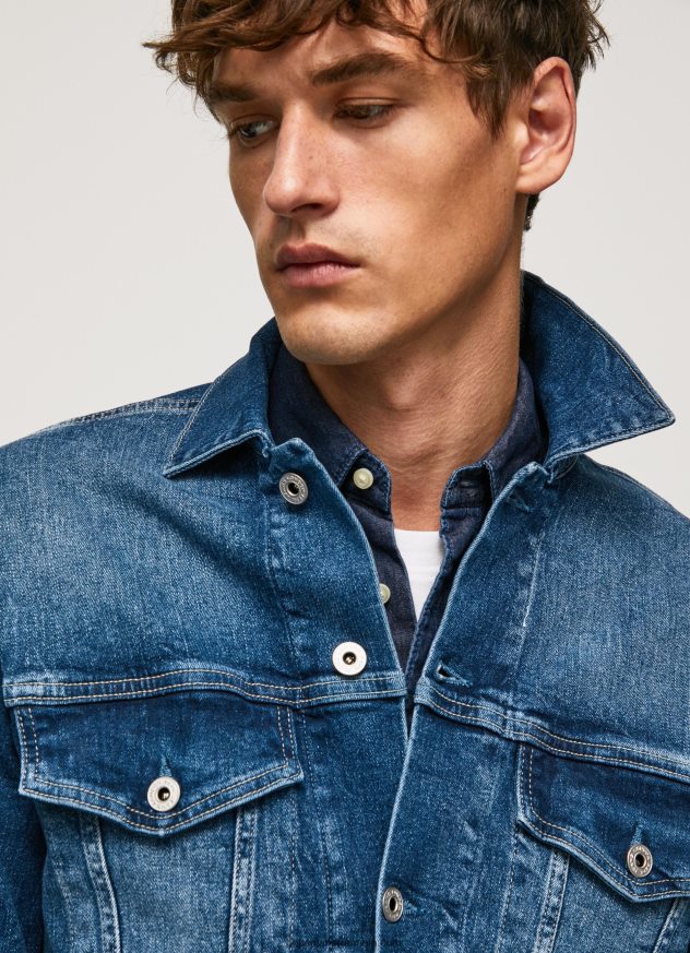 jachetă din denim pinner cu ajustare regulată bărbați Pepe Jeans denim 6Z0R46831 - imagine 3