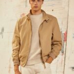 jachetă harrington din bumbac bărbați Pepe Jeans cămilă 6Z0R46830