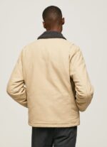 jachetă pufă scurtă din pânză bărbați Pepe Jeans piatră 6Z0R46838 - imagine 5