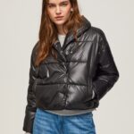 jachetă strălucitoare căptușită femei Pepe Jeans negru 6Z0R46123