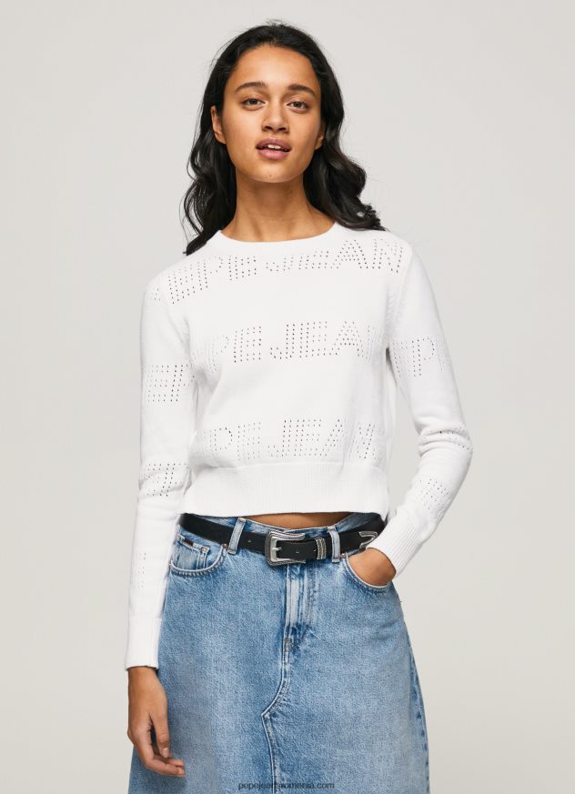 jerseu_de_bumbac_cu_detalii_ajurate_femei_pepe_jeans_alb_6z0r46260.jpg jerseu de bumbac cu detalii ajurate femei Pepe Jeans alb 6Z0R46260 - imagine 1