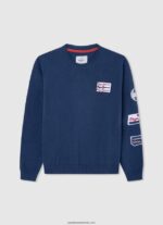 jerseu de bumbac cu detalii petice băiat Pepe Jeans jarman 6Z0R461597