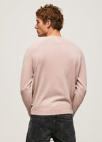 jerseu de bumbac cu guler rotund bărbați Pepe Jeans înălbitor roz 6Z0R46863 - imagine 4