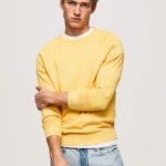 jerseu de bumbac cu guler rotund bărbați Pepe Jeans strălucire 6Z0R46862