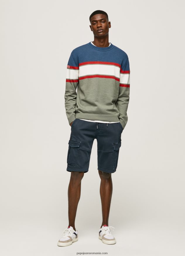jerseu de bumbac cu imprimeu dungi bărbați Pepe Jeans turnare 6Z0R46849 - imagine 2