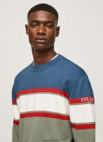 jerseu de bumbac cu imprimeu dungi bărbați Pepe Jeans turnare 6Z0R46849 - imagine 3