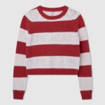 jerseu de bumbac cu imprimeu dungi fată Pepe Jeans studio roșu 6Z0R461402