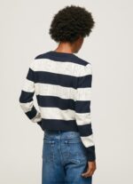 jerseu de bumbac cu imprimeu dungi femei Pepe Jeans dulwich 6Z0R46255 - imagine 4