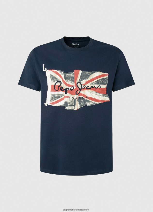logo-ul steagului n tricou cu steagul fluturând bărbați Pepe Jeans dulwich 6Z0R46935 - imagine 5