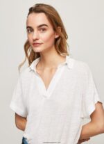 maiou Polo femei Pepe Jeans alb 6Z0R46397 - imagine 3