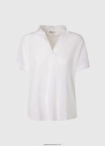 maiou Polo femei Pepe Jeans alb 6Z0R46397 - imagine 5