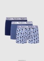 Pachet 3 slip elastic din bumbac bărbați Pepe Jeans alb 6Z0R461156 - imagine 3