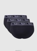 Pachet 3 slip elastic din bumbac bărbați Pepe Jeans negru 6Z0R461158 - imagine 2