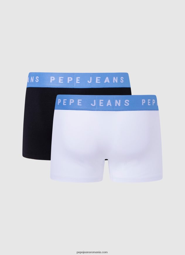 Pachet de 2 boxeri din bumbac elastic bărbați Pepe Jeans alb 6Z0R461146 - imagine 2