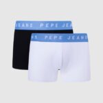 Pachet de 2 boxeri din bumbac elastic bărbați Pepe Jeans alb 6Z0R461146