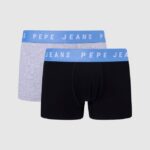 Pachet de 2 boxeri din bumbac elastic bărbați Pepe Jeans negru 6Z0R461143
