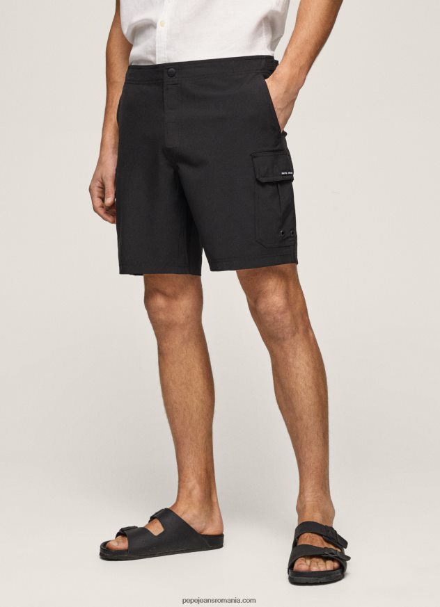 Pachet de 2 boxeri din bumbac elastic bărbați Pepe Jeans negru 6Z0R461143 - imagine 3